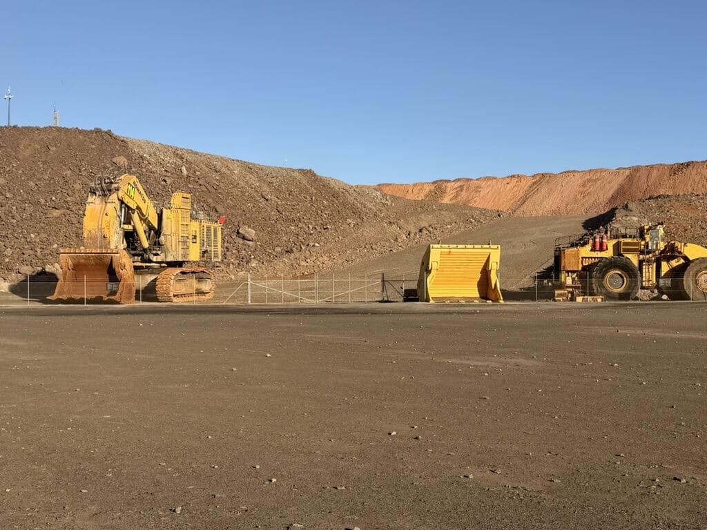 Mining excavators at a remote outback site — the kind of operation ACE Aviation trains for