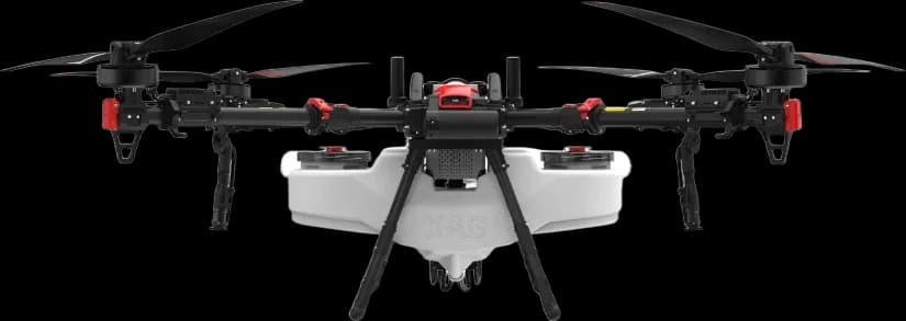 XAG P150 Max agricultural drone with spraying tank and unfolded arms