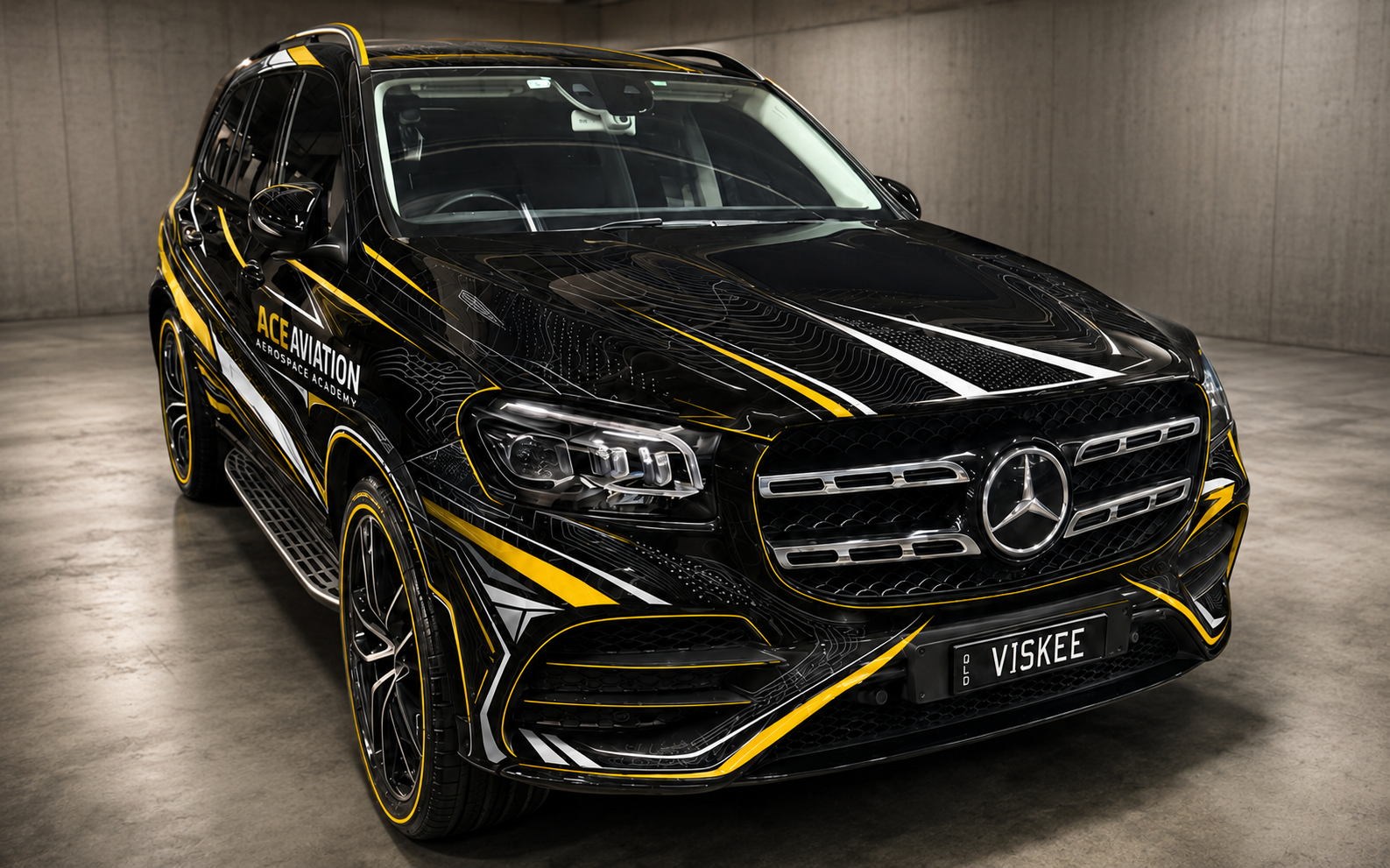 ACE Aviation branded Mercedes GLS — on-site drone training delivered Australia-wide