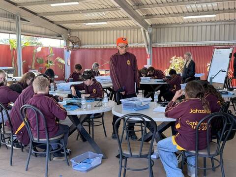 The outdoor classroom in full swing
